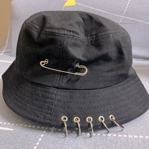 Safety pin bucket hat
